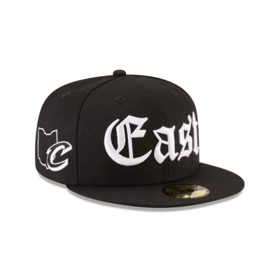 Cleveland Cavaliers Gorra | New Era NBA League Script 59fifty Fitted Cap Mexico - Negros